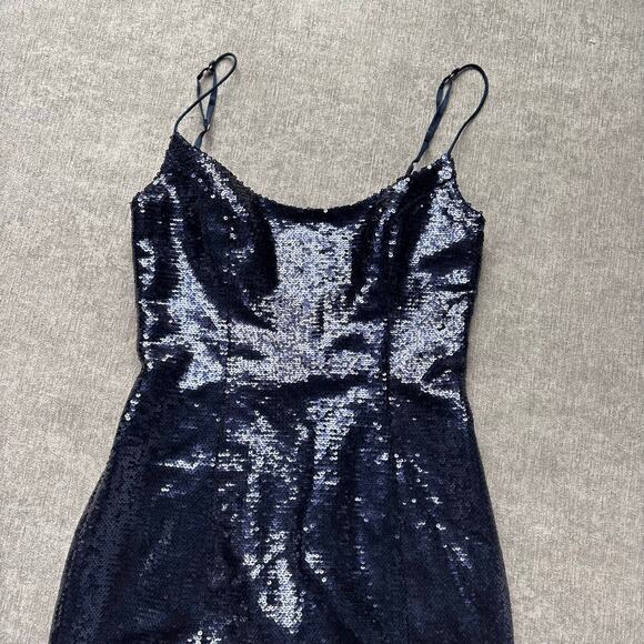 NWT Misha Blue Sequin Dress - Picture 2 of 4